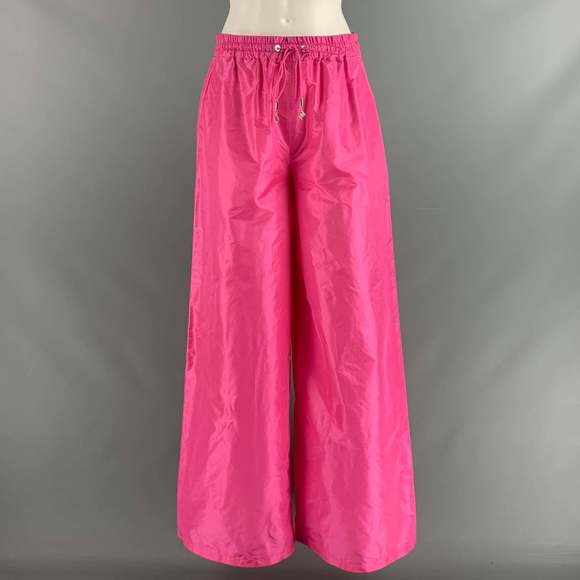 RALPH LAUREN Dresses & Skirts - RALPH LAUREN Pink Fuchsia Silk Wide Leg Dress Pants
